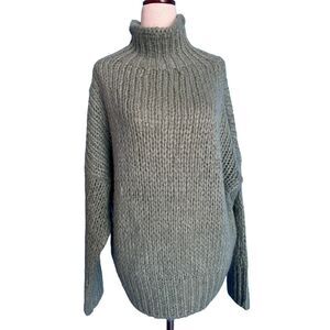Made in ITALY La Petite Maille Pullover Mock-T Neck Sweater Mohair Blend S/M